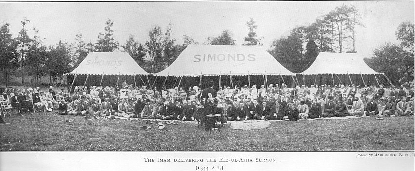 Id-ul-Adha Khutba in the grounds of the Mosque, 1926