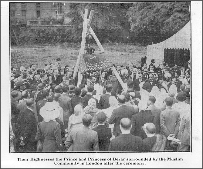 Laying of foundation stone of London Nizamia Mosque, June 1937