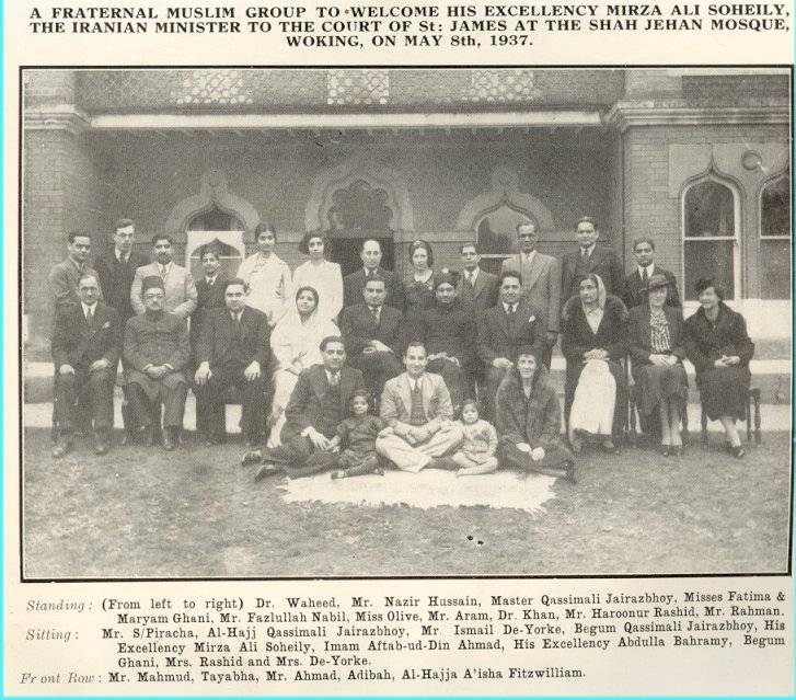 Iranian Ambassador visits Mosque, May 1937