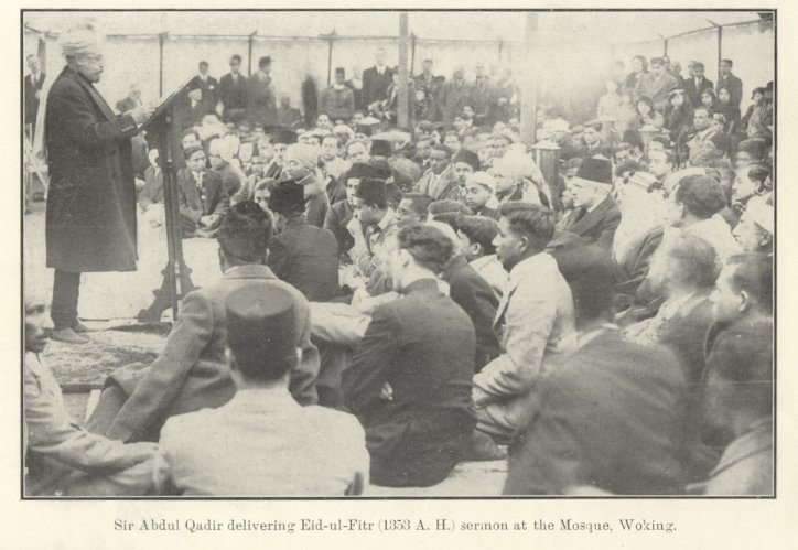 Sir Abdul Qadir delivering Id-ul-Fitr Khutba January 1935